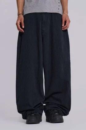 Colossus Jeans XL à fines rayures noires