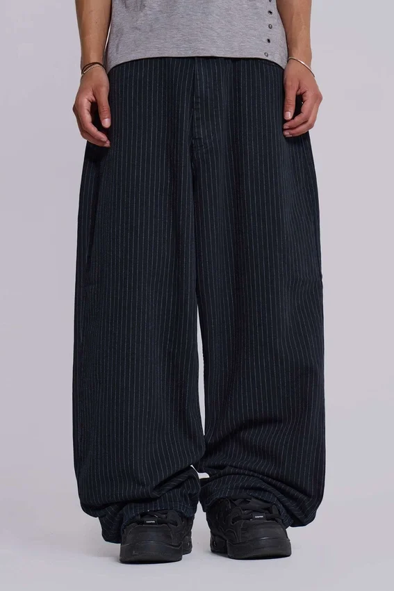 Colossus Jeans XL à fines rayures noires