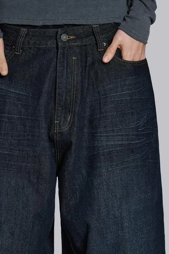 Colossus Jeans XL indigo froissé