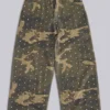 Colossus Jeans XL à motif camouflage clouté