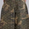 Colossus Jeans XL à motif camouflage clouté