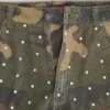 Colossus Jeans XL à motif camouflage clouté