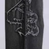 Colossus Jeans XL noir à broderies en relief