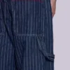 Colossus Jeans XL Ollie à fines rayures bleu marine