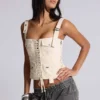 Corset cargo écru