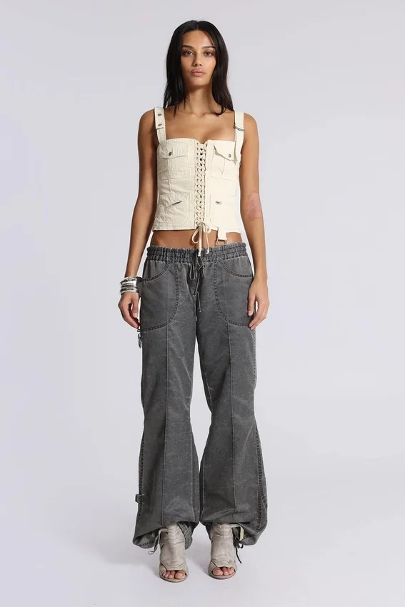 Corset cargo écru