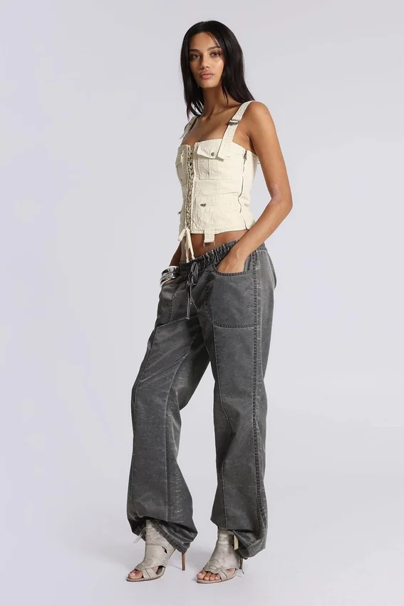 Corset cargo écru
