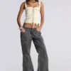 Corset cargo écru
