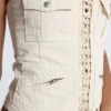 Corset cargo écru