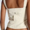 Corset cargo écru