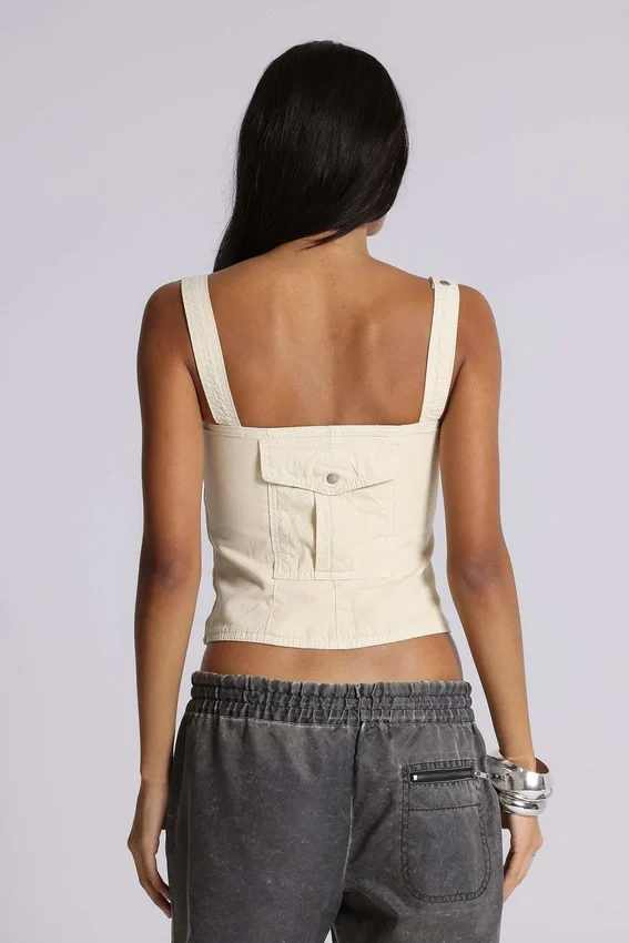 Corset cargo écru