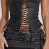 Mini-jupe Odile en simili cuir et simili daim
