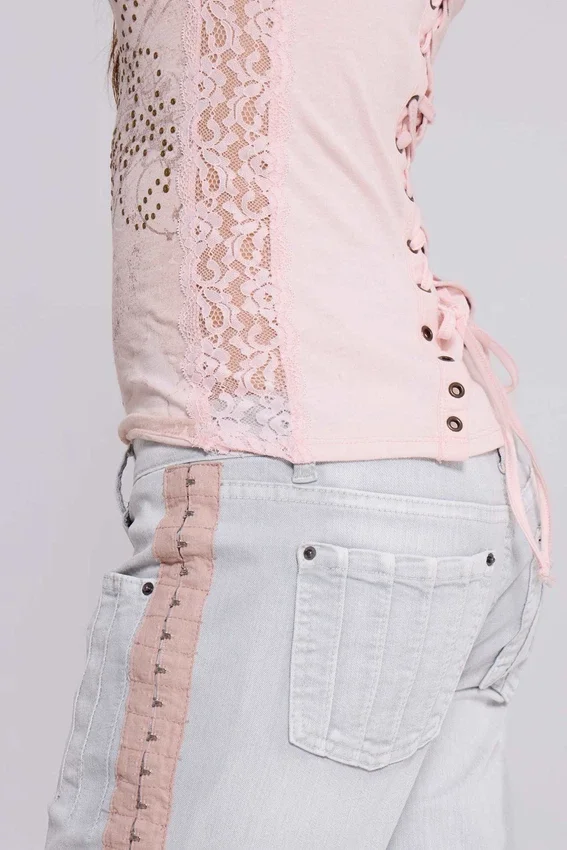 Débardeur Burnout « Ramona » en rose
