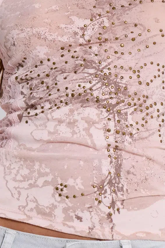Débardeur Burnout « Ramona » en rose