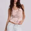 Débardeur Burnout « Ramona » en rose
