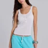 Pantalon de jogging Cleo ample à coupe bootcut, couleur turquoise
