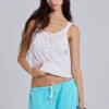 Pantalon de jogging Cleo ample à coupe bootcut, couleur turquoise