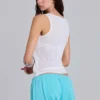 Débardeur Henley transparent en blanc