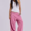 Pantalon de jogging ample rose à revers « Monster Joggers »