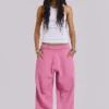 Pantalon de jogging ample rose à revers « Monster Joggers »