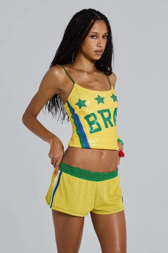 Mini-short Amerela Airtex