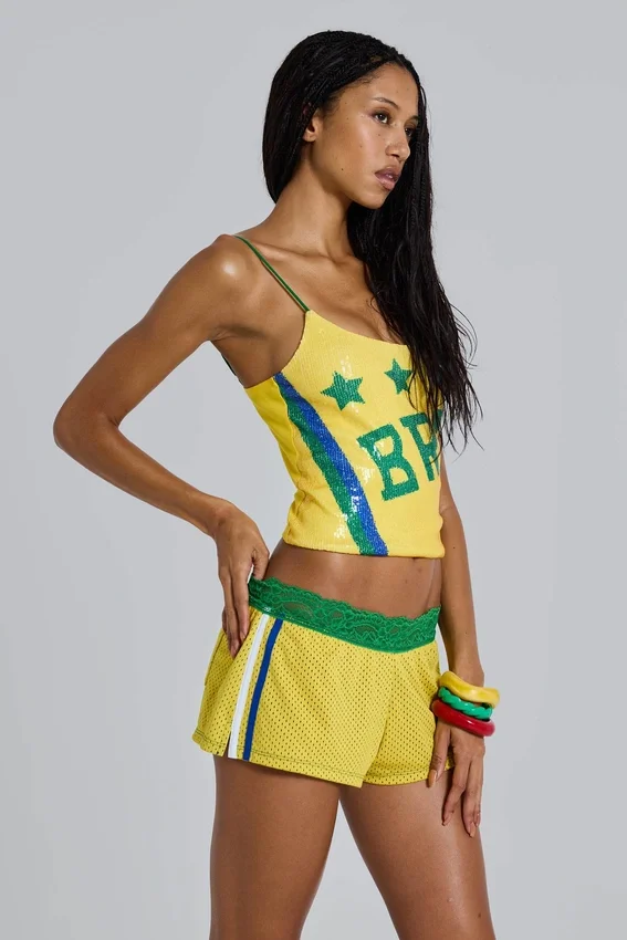 Mini-short Amerela Airtex