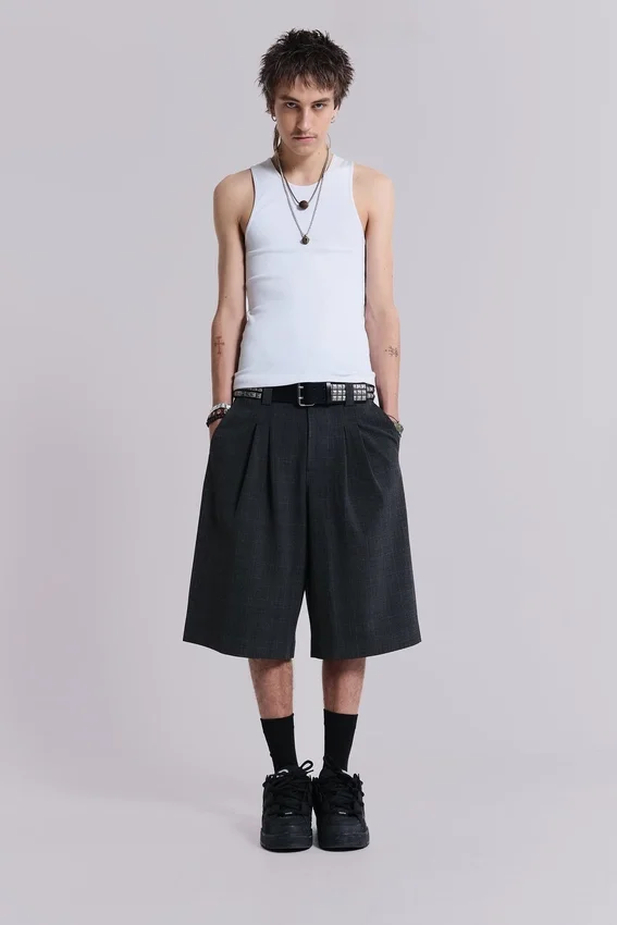 Goliath Shorts à carreaux foncés
