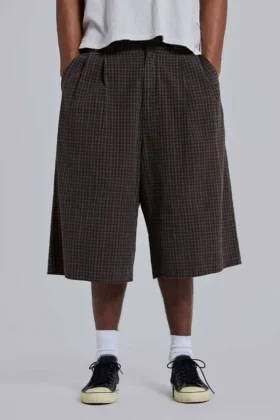 Goliath Shorts XL à carreaux marron
