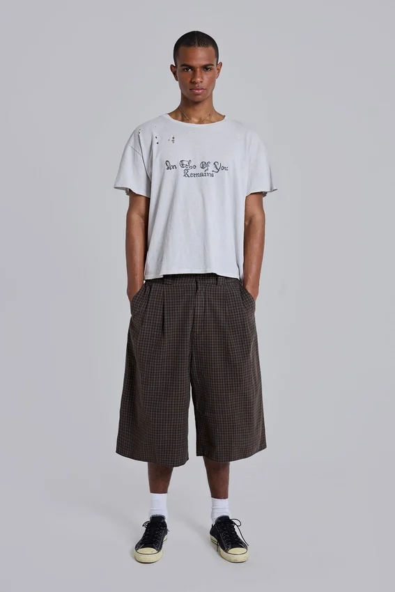 Goliath Shorts XL à carreaux marron