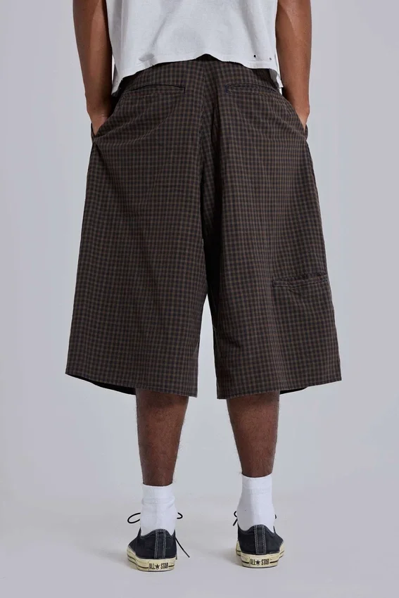 Goliath Shorts XL à carreaux marron