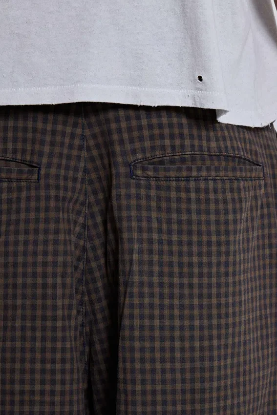 Goliath Shorts XL à carreaux marron