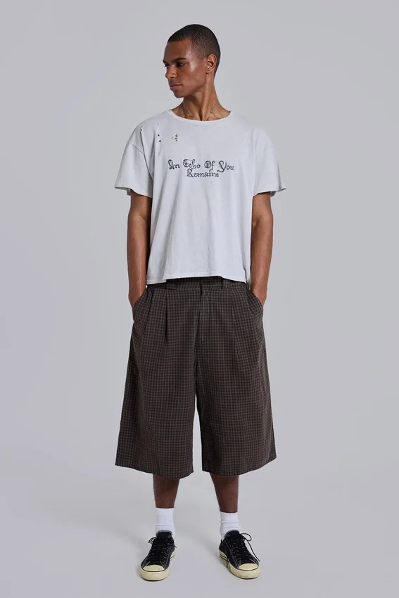 Goliath Shorts XL à carreaux marron