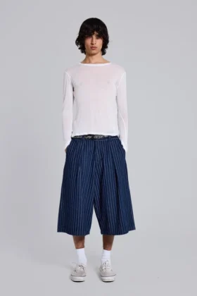 Goliath Shorts XL en denim à fines rayures