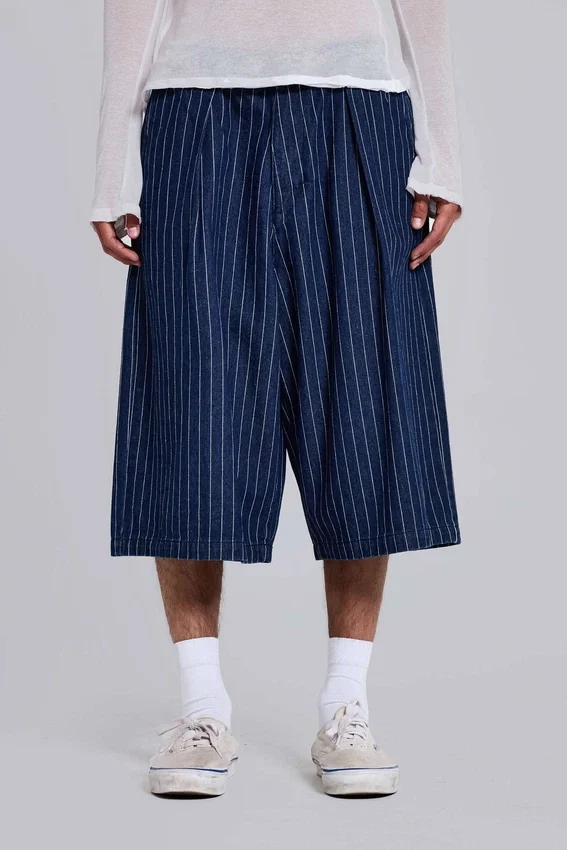 Goliath Shorts XL en denim à fines rayures
