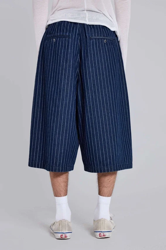 Goliath Shorts XL en denim à fines rayures