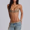 Haut bralette Mirielle en cuir synthétique