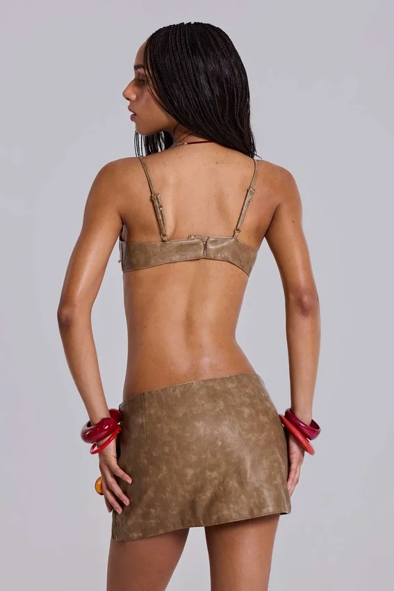 Mini-jupe Mirielle en cuir synthétique