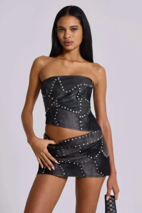 Haut corset clouté Shadow