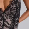 Haut corset en dentelle Roswen, noir