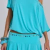 Mini-jupe-short cloutée Azurae