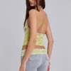 Pantalon bootcut en jersey de dentelle Cassia