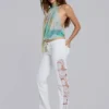 Jeans bootcut en dentelle Cooper