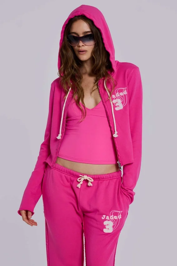 Pantalon de jogging ample à coupe bootcut Cleo, rose
