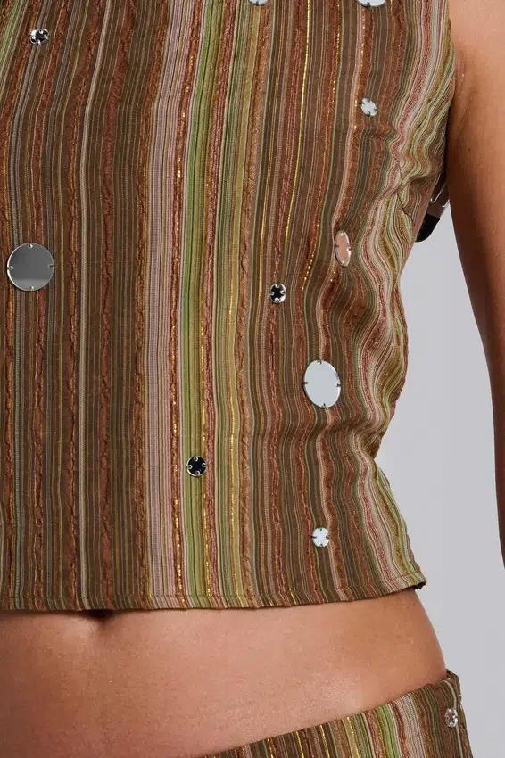 Haut dos nu « Myrica » à effet miroir