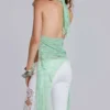 Haut en dentelle multi-positions Faye, couleur menthe