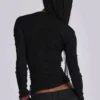 Haut en maille Henley noir « Haze »