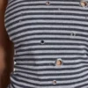 Haut « Eye Contact » à œillets et rayures