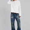Jeans bootcut « Jude » bleu délavé moyen