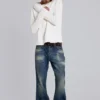Jeans bootcut « Jude » bleu délavé moyen