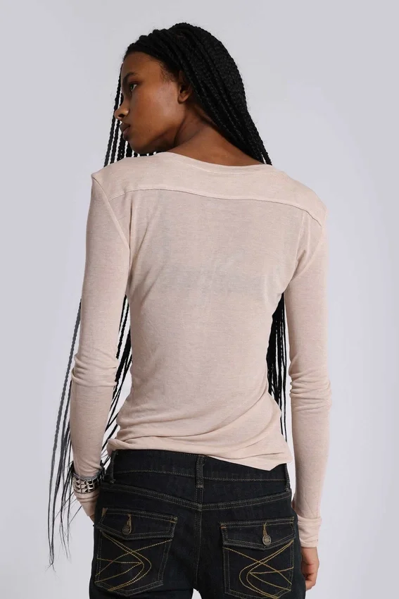 Haut Henley Haze couleur « Oatmeal »